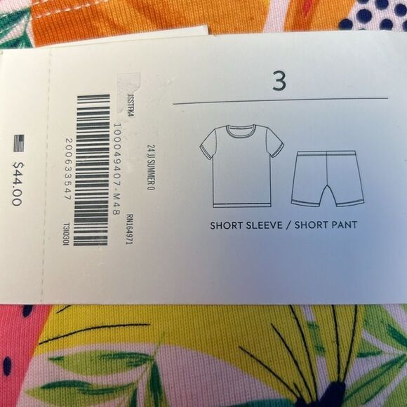Janie and Jack 100049407 Good Night Short Pajama in Tropical Fruit size 3 NWT - Picture 7 of 9